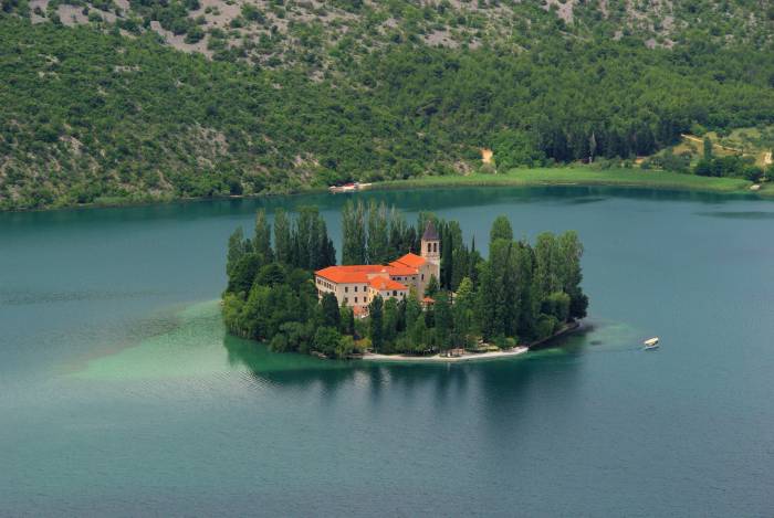 Monestary on Visovac Island in Krka
