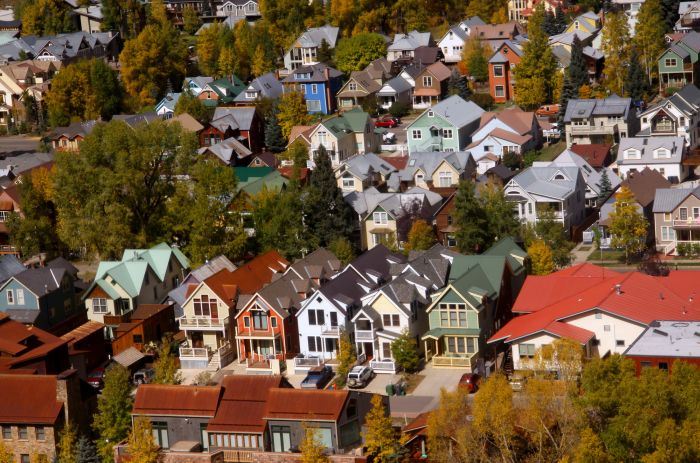 Victorian houses in Telluride