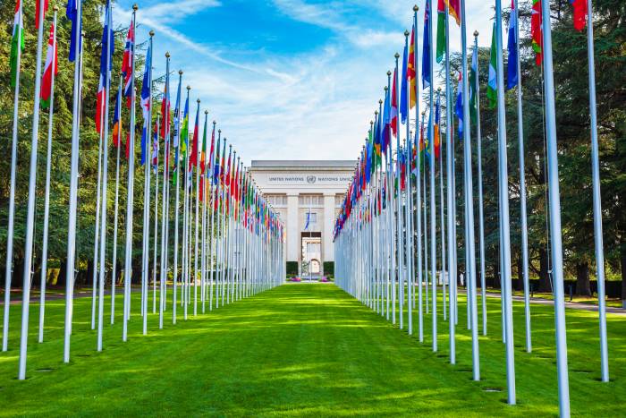 Palais des Nations building in Geneva