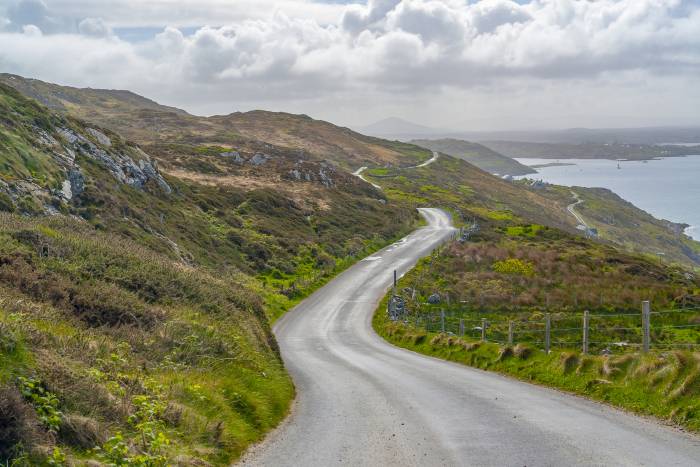 Driving along the Sky Road in Connemara