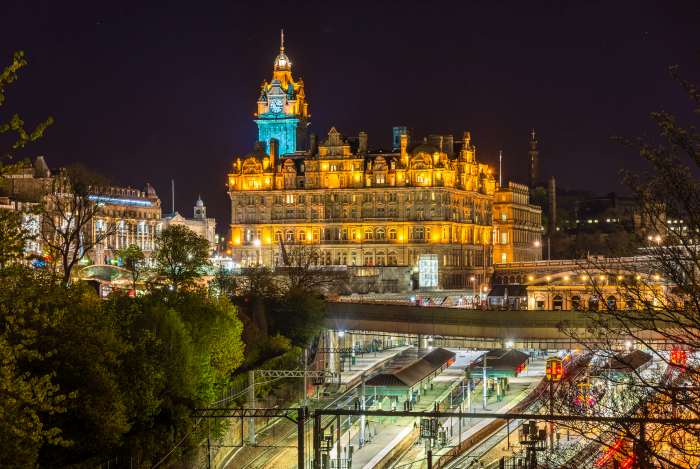 Train station in Edinburgh