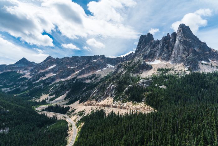 Washington Pass Overlook in Okanogan National Forest