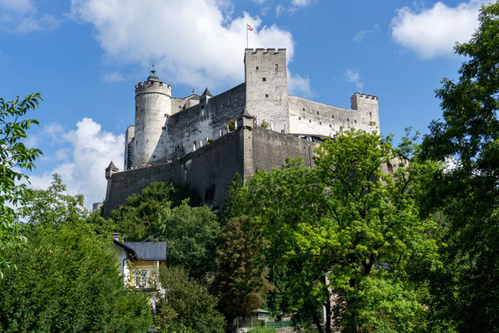 View of Fortress while hiking on Monchsberg