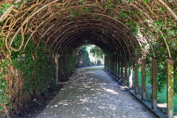 Iconic archway featured in The Sound of Music in Mirabell Gardens