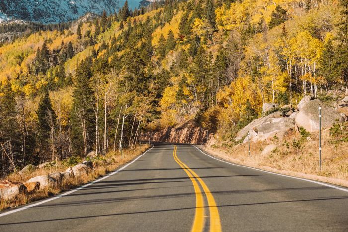 Driving through Rocky Mountain National Park
