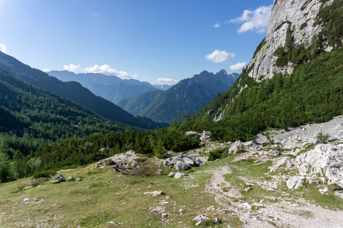 Viewpoint from the top of the Vrsic Pass
