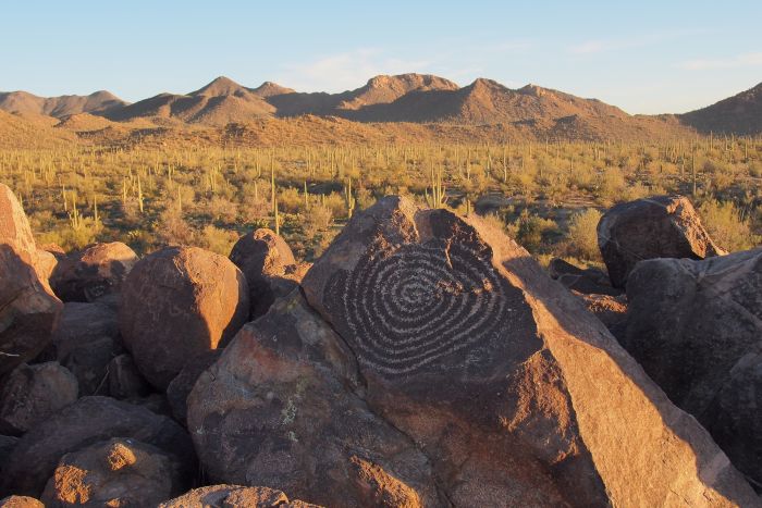 Petroglyph on Signal Hill in Saguaro National Park