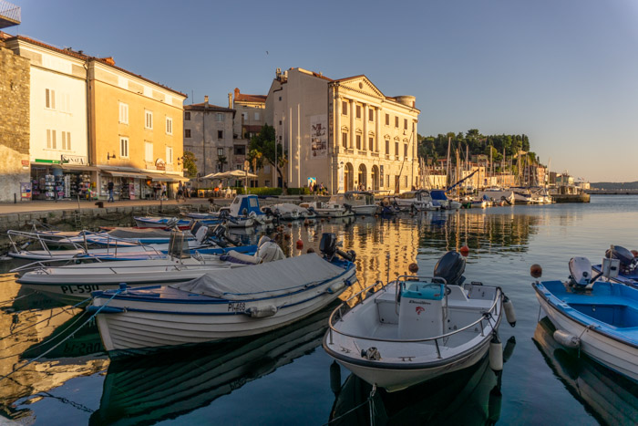 Boats in Piran harbour