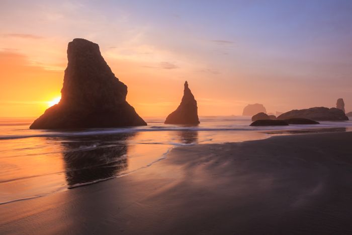 Sunset at Bandon Beach