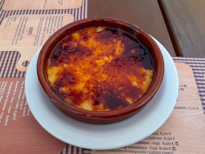 Crema catalana from Taverna d'El Foment