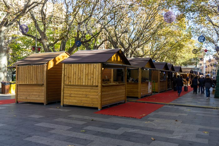 Christmas market on La Rambla in Figueres