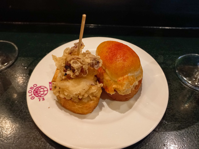 Pintxos from El Globo Taberna