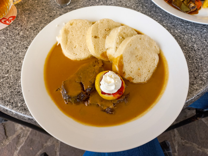 Svíčková from Restaurant Jelenka