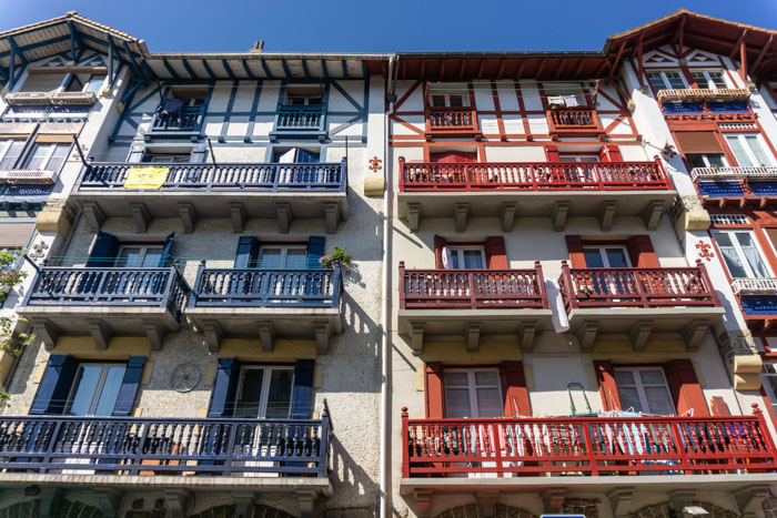 Beautiful buildings in Hondarribia