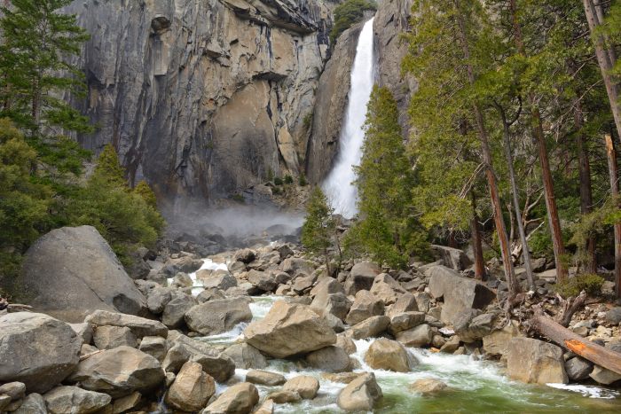 Lower Yosemite Falls in Yosemite National Park, California, USA
