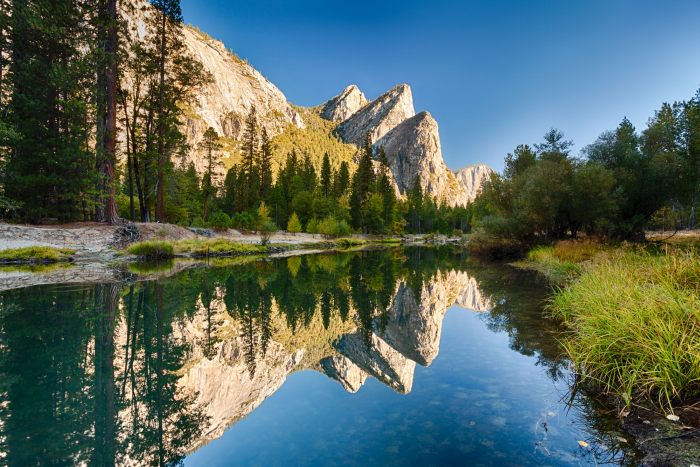 Three Brothers Reflection in Yosemite NP