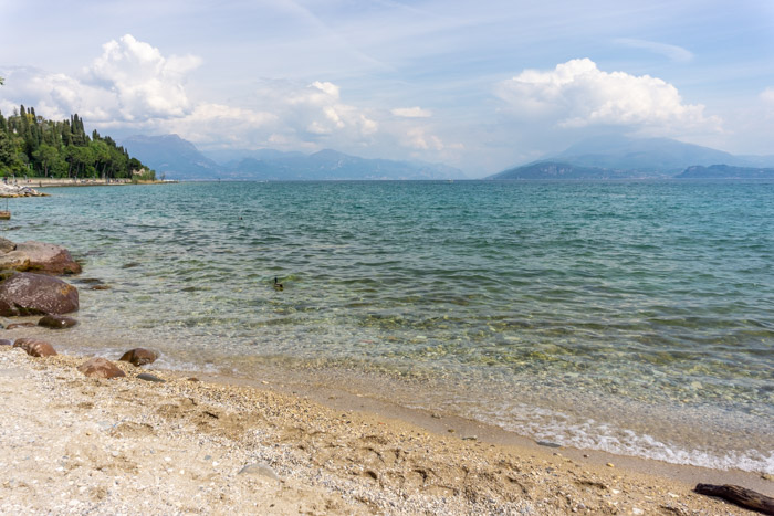 Clear water of Lake Garda