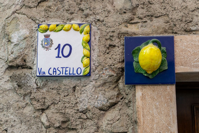Street sign in Limone Sul Garda
