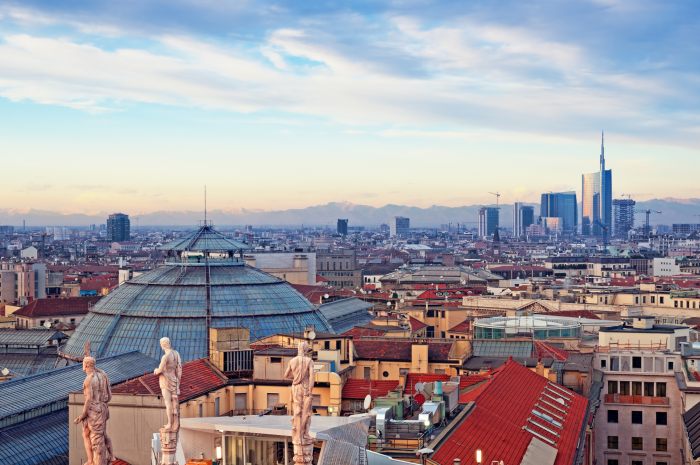 Milan skyline from the Duomo