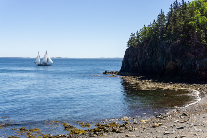 Schooner sailing in Maine