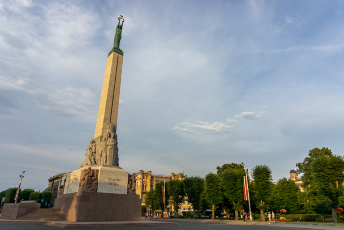 Freedom Monument at dusk