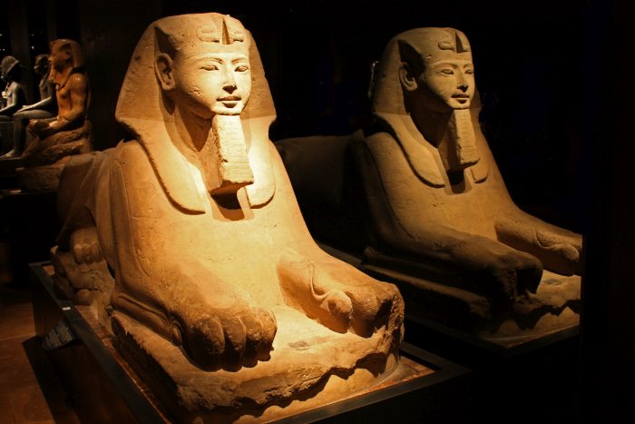 The Sphinx and the mirror in the Egyptian Museum