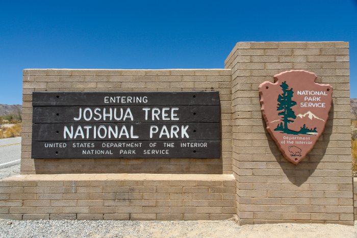 Entrance Sign in Joshua Tree National Park