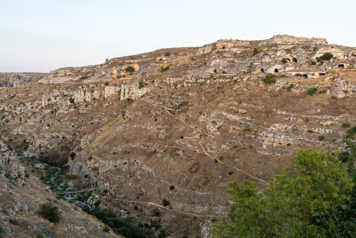 View of Gravina Canyon in Matera