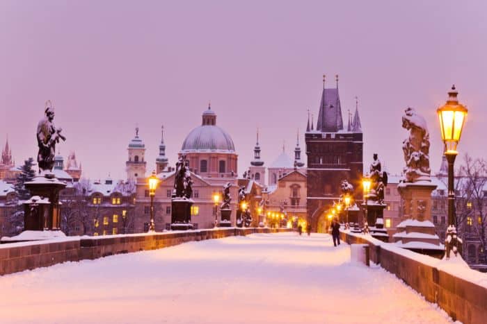Charles Bridge in winter
