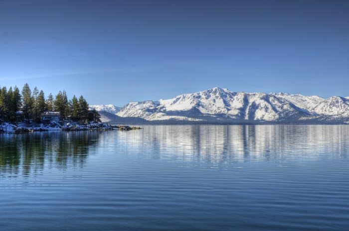 Elk Point in Lake Tahoe during winter