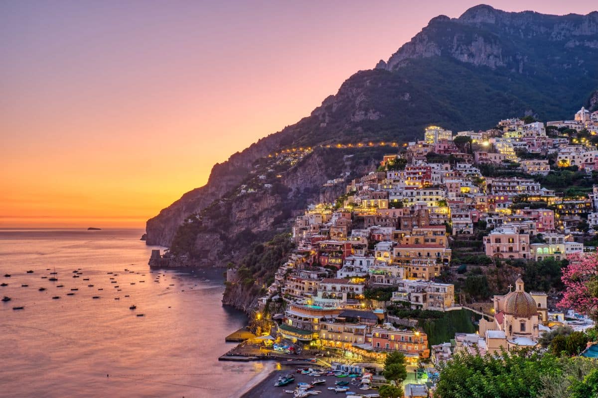 Positano at sunset