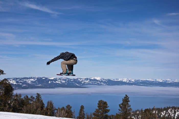 Snowboarding in Lake Tahoe