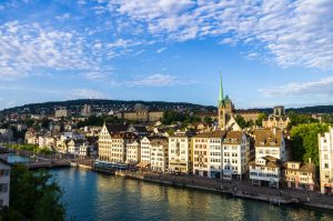 View of Zurich from Lindenhof Hill
