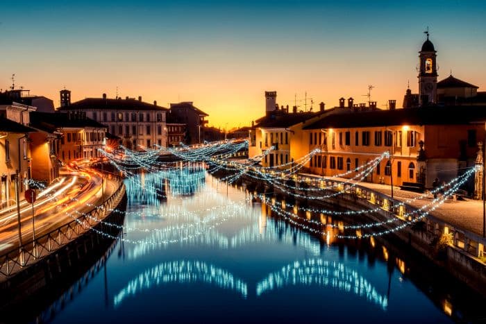 Christmas lights at Navigli