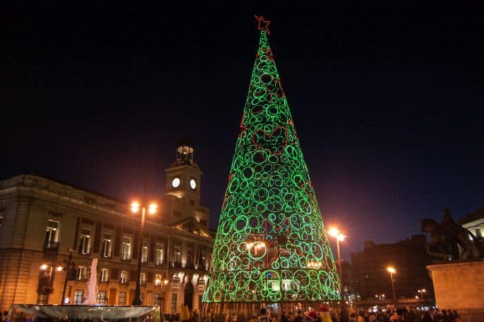 Christmas tree in Madrid