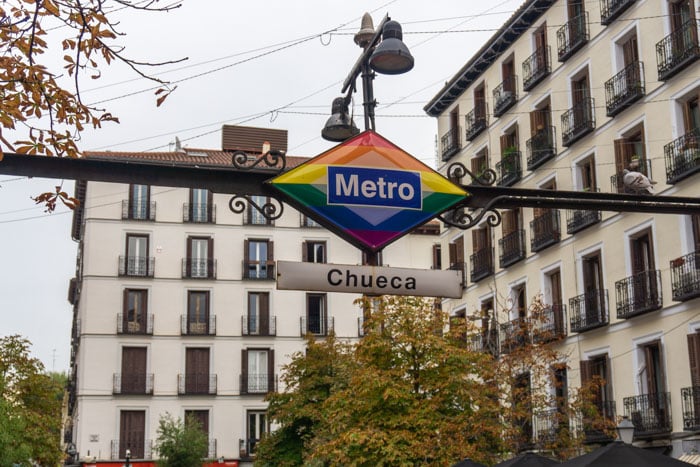 Chueca Metro Sign