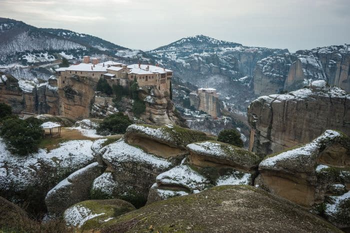 Meteora in winter