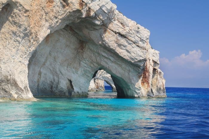Blue caves on Zakynthos island