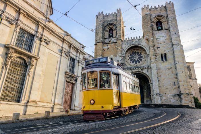 Iconic Tram 28 in Lisbon