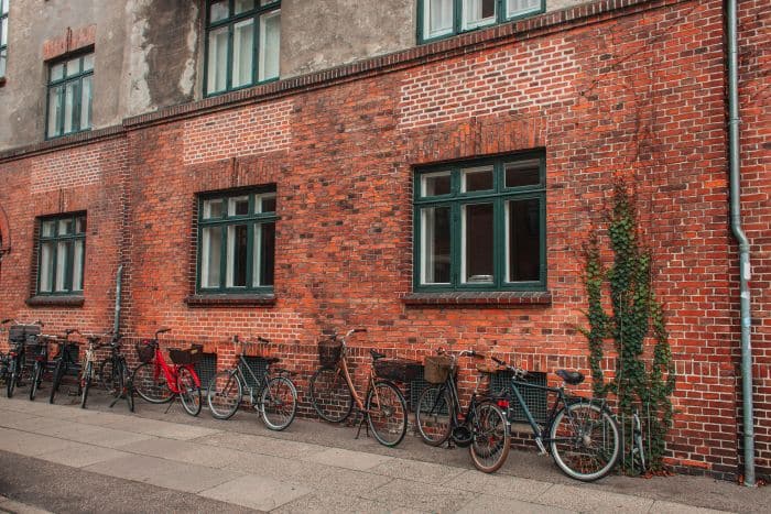 Bikes parked in Copenhagen