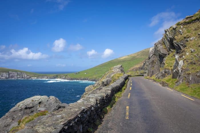 Driving along Dingle Peninsula