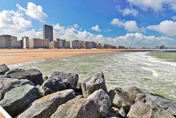 The beach in Ostend, Belgium