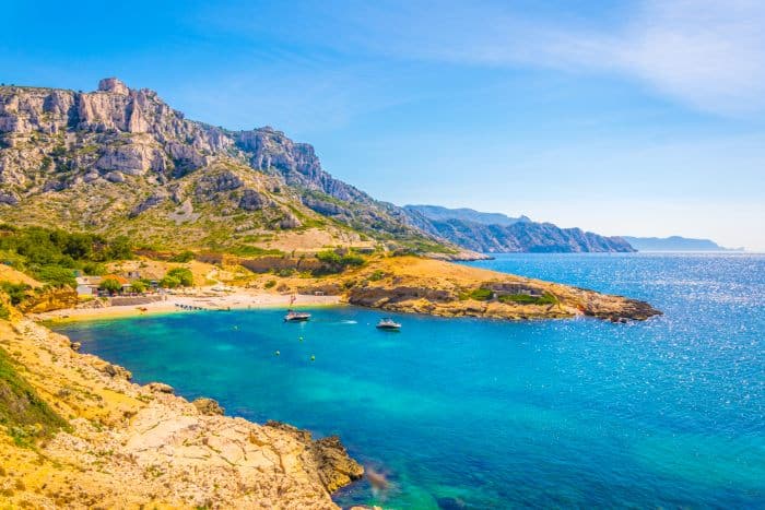 Coastline in Parc National des Calanques