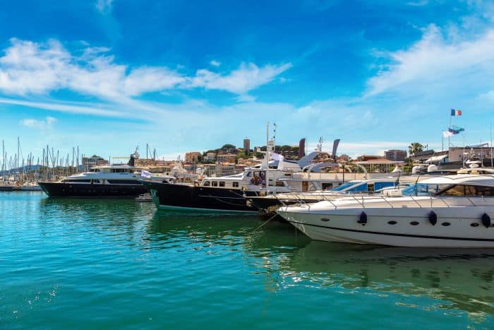 Yachts in Cannes port
