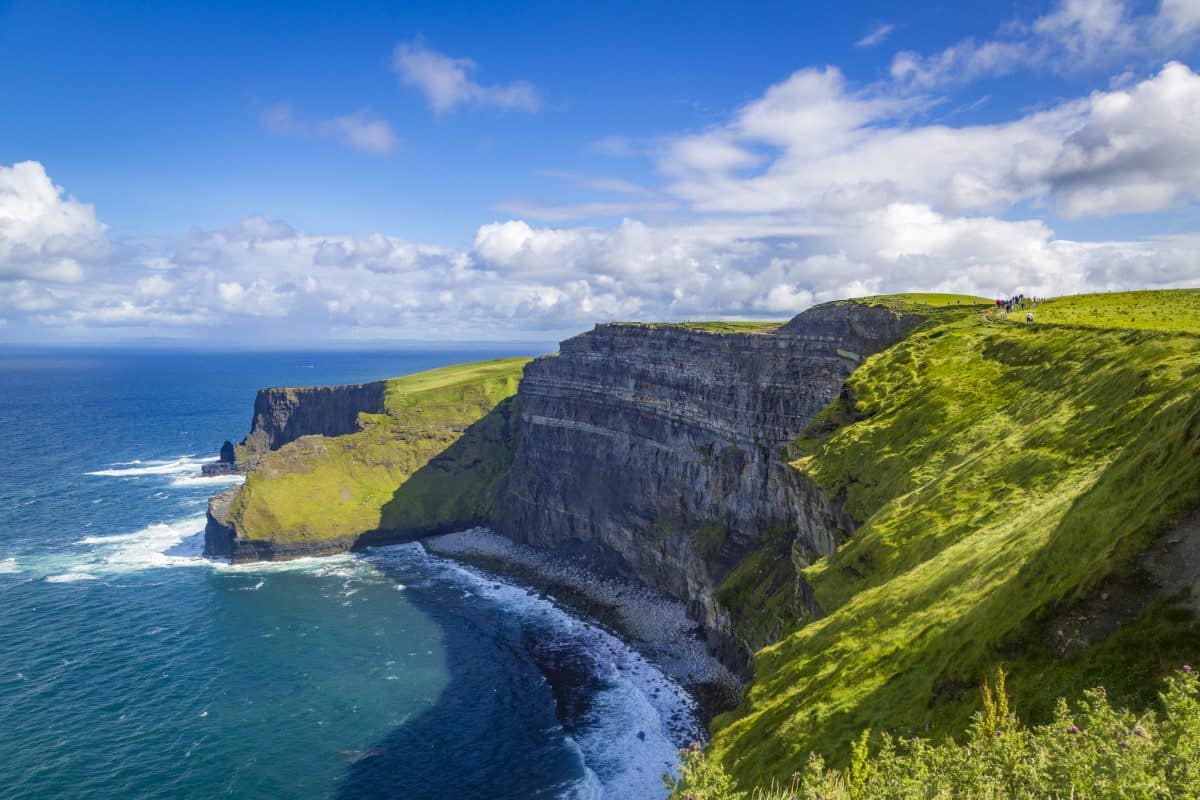 Walking along the Cliffs of Moher