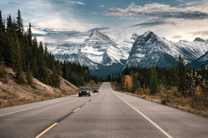 Driving in Banff National Park
