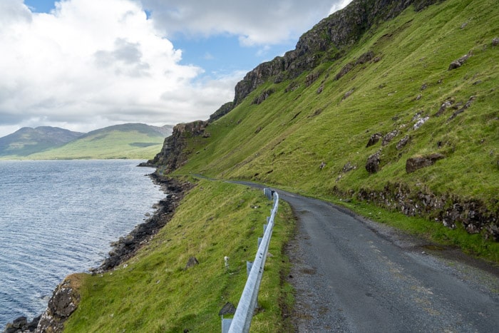 Driving along Loch Na Keal