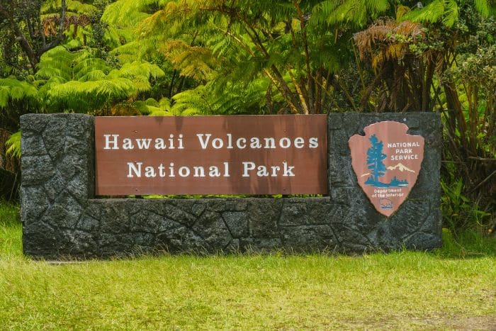 Entering Hawaii Volcanoes National Park