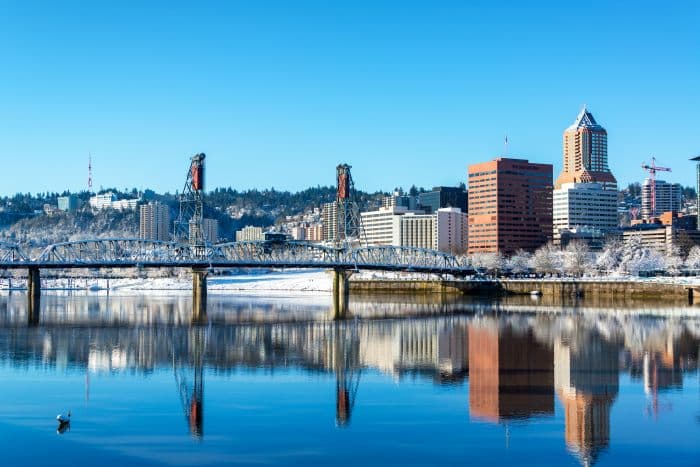 Portland during winter