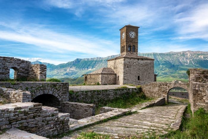 Clock tower in Gjirokaster